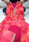 Keshav Chinon Digital Printed Alia Cut Readymade Suits Catalog